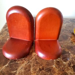 Wooden Bookends Set